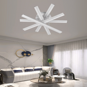 LED luster s diaľkovým ovládaním, 67W, studené/teplé/neutrálne svetlo, stmievateľné, biela