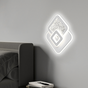 KOMPACTO 57W LED luster, 3 štvorce, studené/teplé/neutrálne svetlo, biely