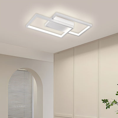 LED luster s diaľkovým ovládaním LANDYN 62W, 2 štvorce, studené/teplé/neutrálne svetlo, stmievateľné, biela