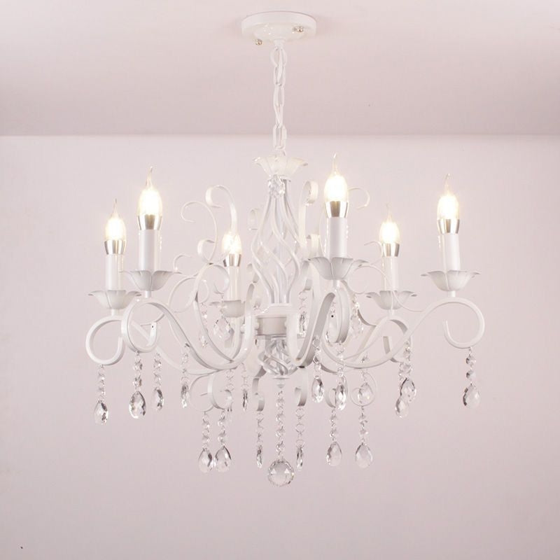 DELLI SANTI Luster 6xE14, Priemer 49cm, Biely, Nastaviteľná výška