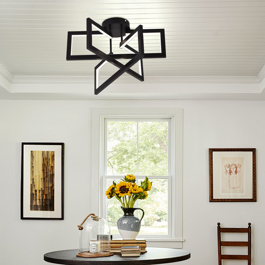 LED luster s diaľkovým ovládaním 73W, 3 Elements, Studené/Teplé/Neutrálne svetlo, Stmievateľné, Čierny, LT750/3BK