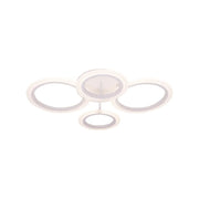 LED luster s diaľkovým ovládaním BETTY 44W, 4 kruhy, studené/teplé/neutrálne svetlo, stmievateľné, biela