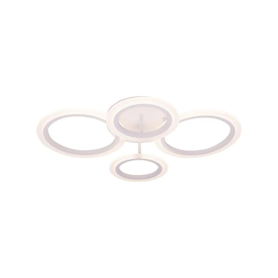 LED luster s diaľkovým ovládaním BETTY 44W, 4 kruhy, studené/teplé/neutrálne svetlo, stmievateľné, biela