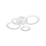LED luster s diaľkovým ovládaním BETTY 44W, 4 kruhy, studené/teplé/neutrálne svetlo, stmievateľné, biela