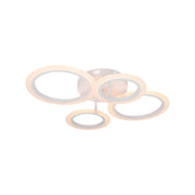 LED luster s diaľkovým ovládaním BETTY 44W, 4 kruhy, studené/teplé/neutrálne svetlo, stmievateľné, biela