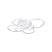 LED luster s diaľkovým ovládaním BETTY 82W, 6 kruhov, studené/teplé/neutrálne svetlo, stmievateľné, biela