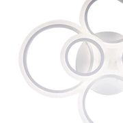 LED luster s diaľkovým ovládaním BETTY 82W, 6 kruhov, studené/teplé/neutrálne svetlo, stmievateľné, biela