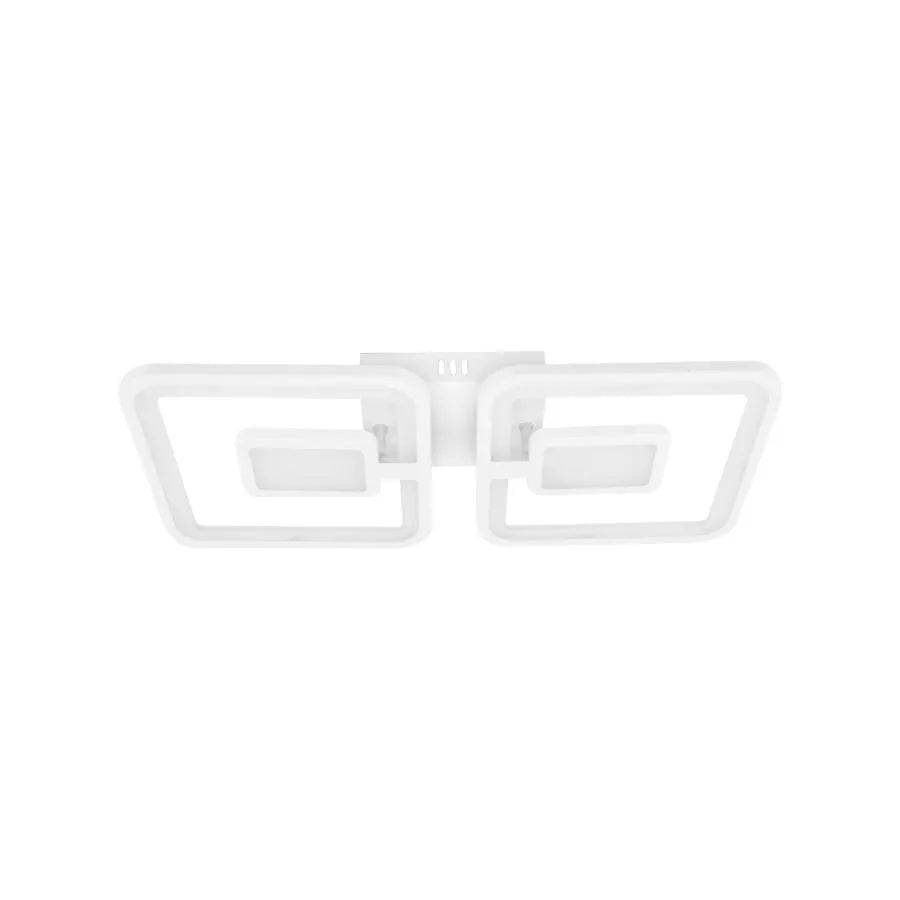 LED luster s diaľkovým ovládaním FELIX 57W, 2 štvorce, studené/teplé/neutrálne svetlo, stmievateľné, biela