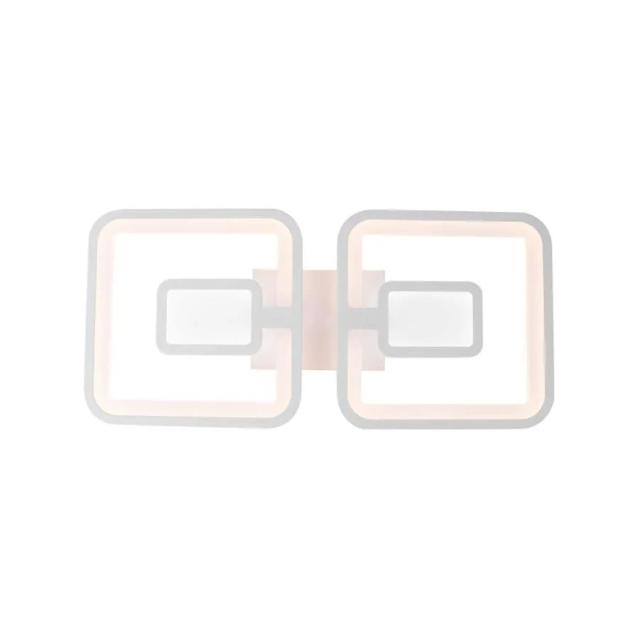 LED luster s diaľkovým ovládaním FELIX 57W, 2 štvorce, studené/teplé/neutrálne svetlo, stmievateľné, biela
