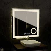 Zrkadlové obdĺžnikové obdĺžnikové 80x80cm Souverain Motionglow Marcello Demonant Clock System a teplomer