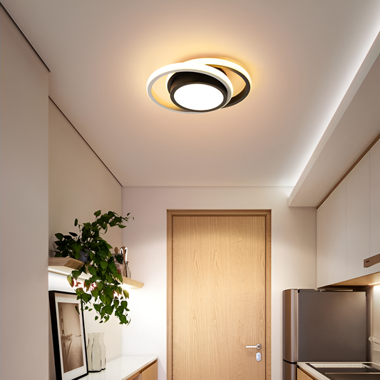 Cecico LED luster, 18W, 3 kruhy, studené/teplé/neutrálne svetlo, biela/čierna, kov