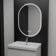 Oválne LED zrkadlo 60x80cm Velara Touch Marcello Dimible Defrition System