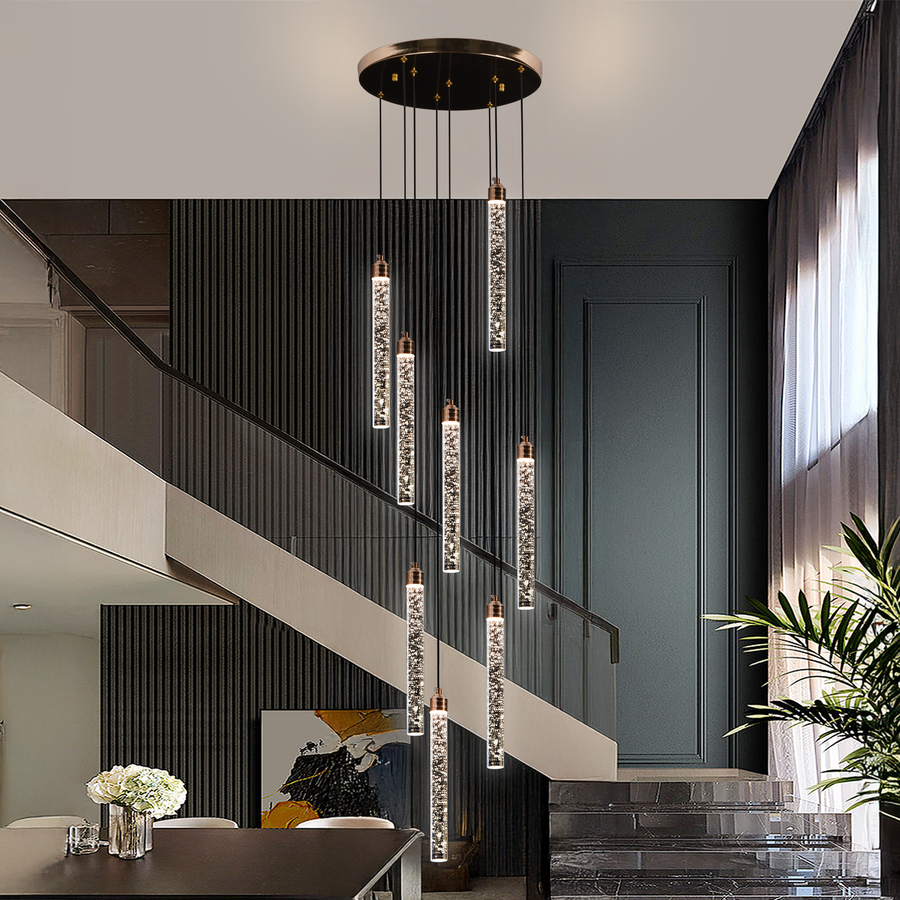 LED krištáľový luster 22W, teplé/neutrálne/studené svetlo, priemer 25cm zlatý CM510/H150XW35