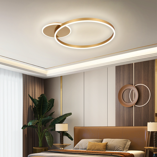 LED luster s diaľkovým ovládaním ELISABETH 47W, studené/teplé/neutrálne svetlo, stmievateľné, lesklé zlato