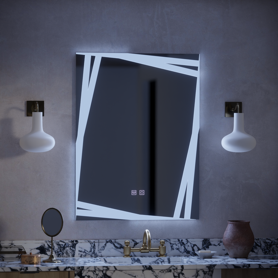 Zrkadlové LED dotykové infinitum systém rozmrazuje 60x80cm