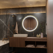 Zrkadlové LED kolo 60 cm Celesti Royale Gold Eleve Motionglow Marcello Dumable Clock Defosting System