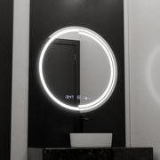60 cm okrúhle LED zrkadlo Motionglow Sensor Consuel Marcellow Smoteble Clock Defosting System