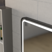 Zrkadlové LED dotyk Ulrich DeBraulation Systém, hodiny a teplota 60x80 cm Čierna ramahed kozmetika LUP