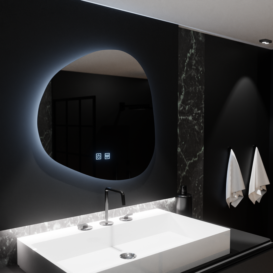 Organické LED zrkadlo 60x60cm, Duna Touch, Demister System, Stmievateľné