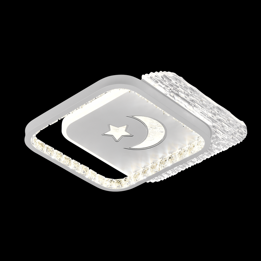 PERU LED luster 39W, 2 štvorcové, studené/teplé/neutrálne svetlo, čierny