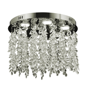 Round Alberian Led Led, 20 W, studené/horúce/neutrálne svetlo, kryštál, lesklý chróm