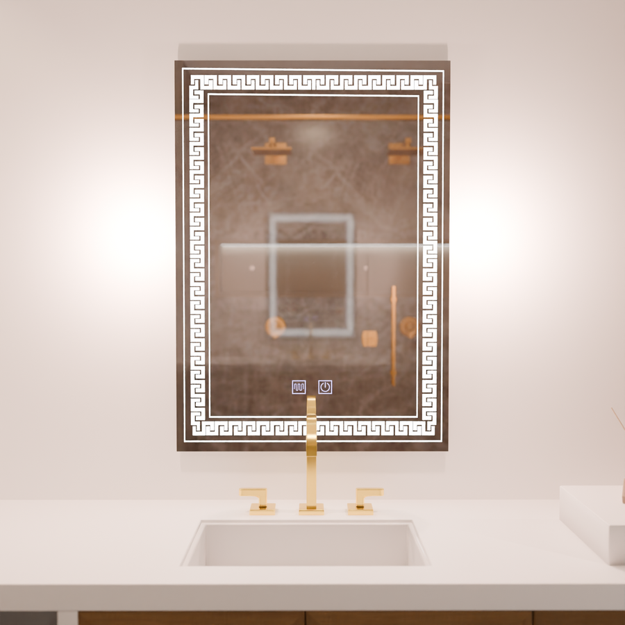 Obdĺžnikové LED zrkadlo, 60x80cm, Touch Vivido, Demister System, Stmievateľné