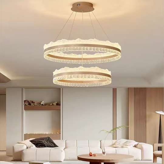 Závesný LED luster s diaľkovým ovládaním NIVALIS, 126W, Studené/Teplé/Neutrálne svetlo, Stmievateľné, Nastaviteľná výška, Zlaté LED lustre s diaľkovým ovládaním Predvolený názov Alessandro Design