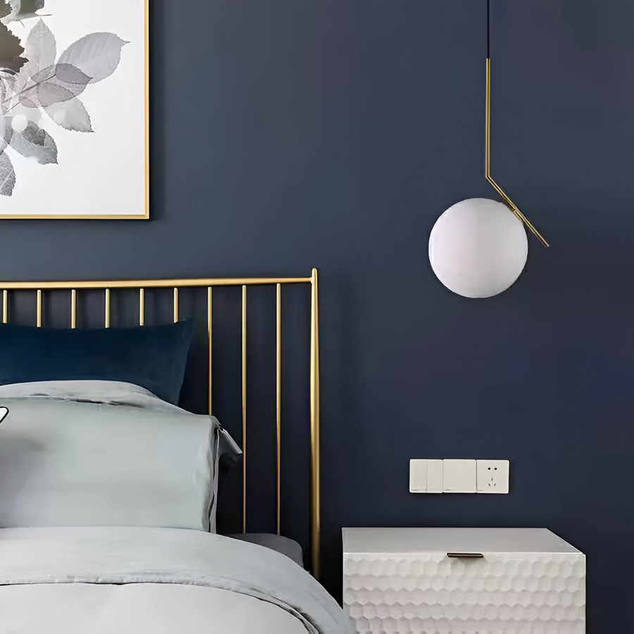 Luster LOFT Haven, 1x E27, zlatá biela, kov, nastaviteľná výška, moderný