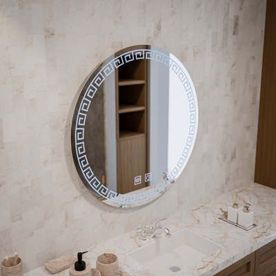 LED okrúhle zrkadlo, 70 cm, Orhina Touch, Demister System, stmievateľné