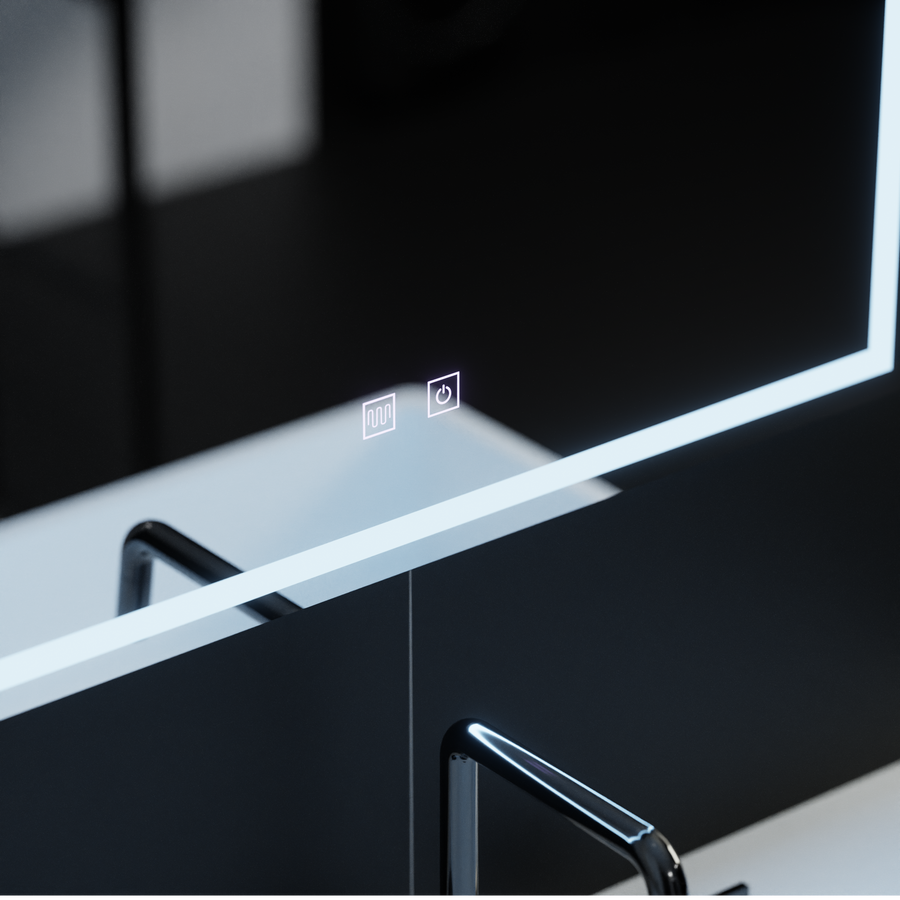 Obdĺžnikové LED zrkadlo, 70x50cm, Umbria Touch, Demister System, Stmievateľné