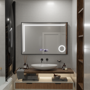 LED snímač snímača SOFIA SOFIA SOFIA S DIPROSTINGU DISTRATIONU FUNKCIA 110X65 CM Teplé/studené/neutrálne stmievacie svetlo, Rose Gold Brudhed rám, zbierka Marcello Funghi Collection