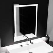Obdĺžnikové LED zrkadlo, 60x80cm, RÁM Basic Touch