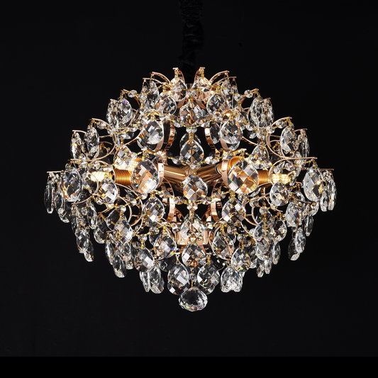 Krištáľový luster CC9259/5FGD, 5x E14, priemer 40 cm, lesklé zlato