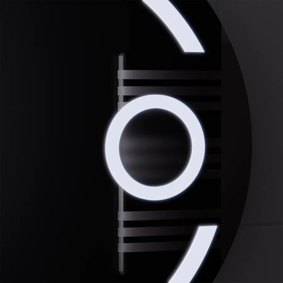 LED okrúhle zrkadlo, 70 cm, Visio MotionGlow Marcello, Demister System, Hodiny & Teplomer, Kozmetická lupa, Stmievateľné