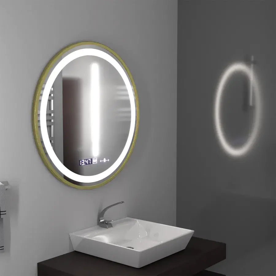 Zrkadlo LED Round 70 cm Celesti Royale Gold Motionglow MARCLELLL SMEABLE HODOVANIE SYSTÉM