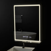 Obdĺžnikové LED zrkadlo 60x80cm Motionglow Sensor Marcellow Wizz Systém rozmrazujúcej hodiny a smiešne teplomer