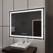 Zrkadlo LED obdĺžnikový obdĺžnik 120x80cm Vérité Motionglow Marcello, deaktivujúci systém, teplomer a hodiny, daimable