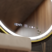 Zrkadlo LED Round 70 cm Celesti Royale Gold Motionglow MARCLELLL SMEABLE HODOVANIE SYSTÉM