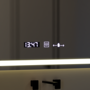 Zrkadlo LED obdĺžnikový obdĺžnik 120x80cm Vérité Motionglow Marcello, deaktivujúci systém, teplomer a hodiny, daimable