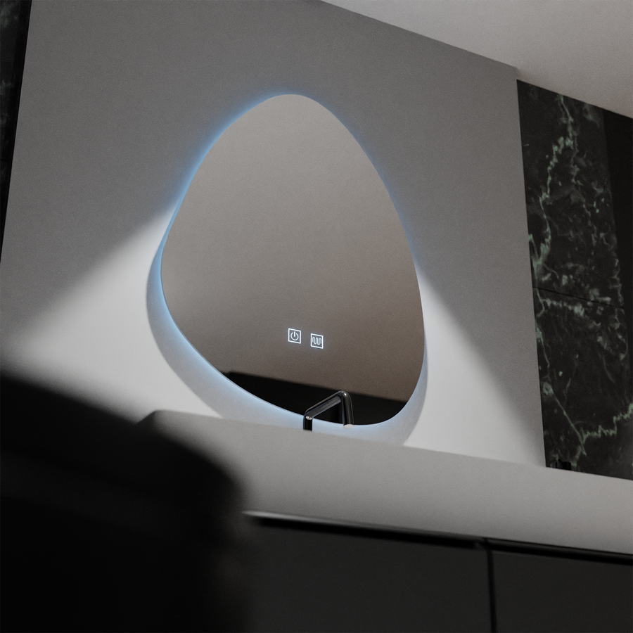 Organické LED zrkadlo 80x60cm, Fluido Touch, Demister System, Stmievateľné
