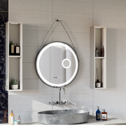 Round LED zrkadlové snímač Motionglow Micah Marcello 60 cm DESMANTICKÉ HODINY ZARIADENIE