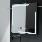 Zrkadlové obdĺžnikové obdĺžnikové 80x60cm Rayonment Motionglow Marcelow System Petrít v systéme a teplomer Daim
