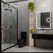 Zrkadlové obdĺžnikové obdĺžnikové 75x90cm Eclat Motionglow Marcello Demontalling System a teplomer kozmetiky skombíkové