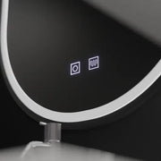 Oválne LED zrkadlo 60x80cm Velara Touch Marcello Dimible Defrition System