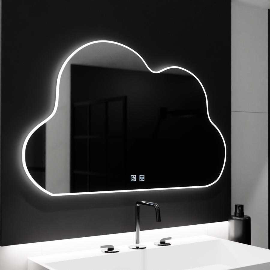Cloud LED zrkadlo 60x40cm, Nuvola Touch, Demister System, Stmievateľné