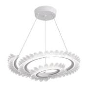 Lulus Led Prism Luminis, Crystal and Metal, 4 kruhy, smoiera, nastaviteľná výška, studené/teplé/neutrálne svetlo, luxusné osvetlenie