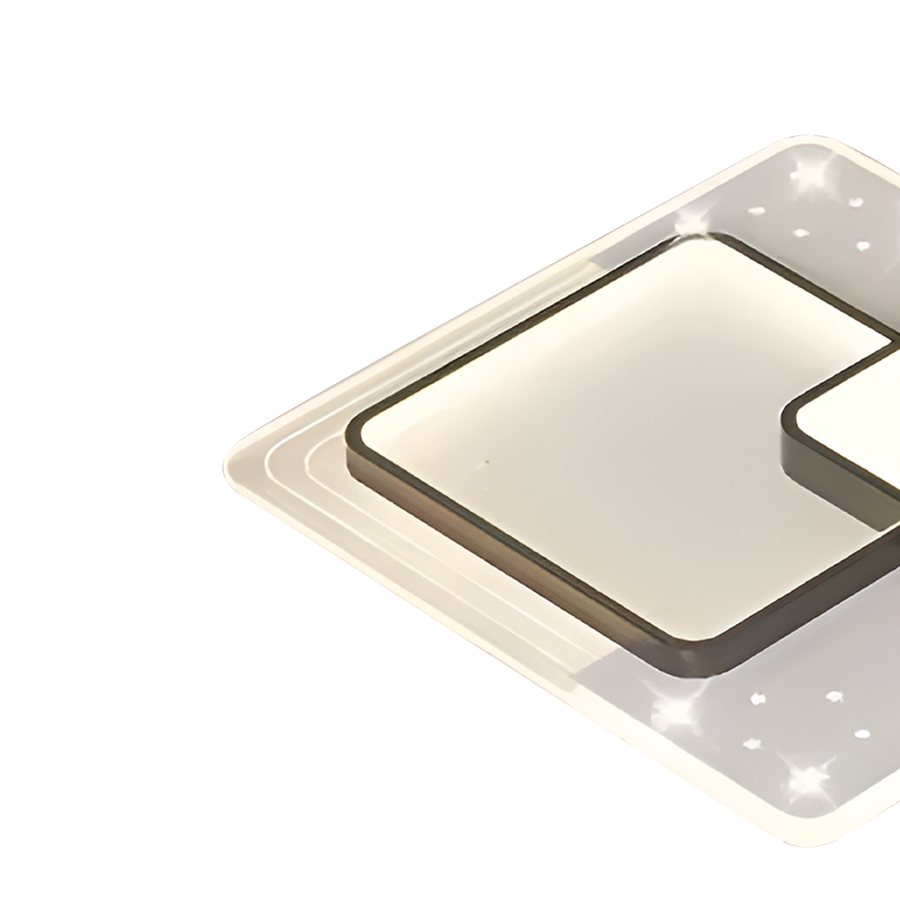 LED luster s diaľkovým ovládaním SERPENTA 125W, štvorcový, studené/teplé/neutrálne svetlo, stmievateľné, čierny