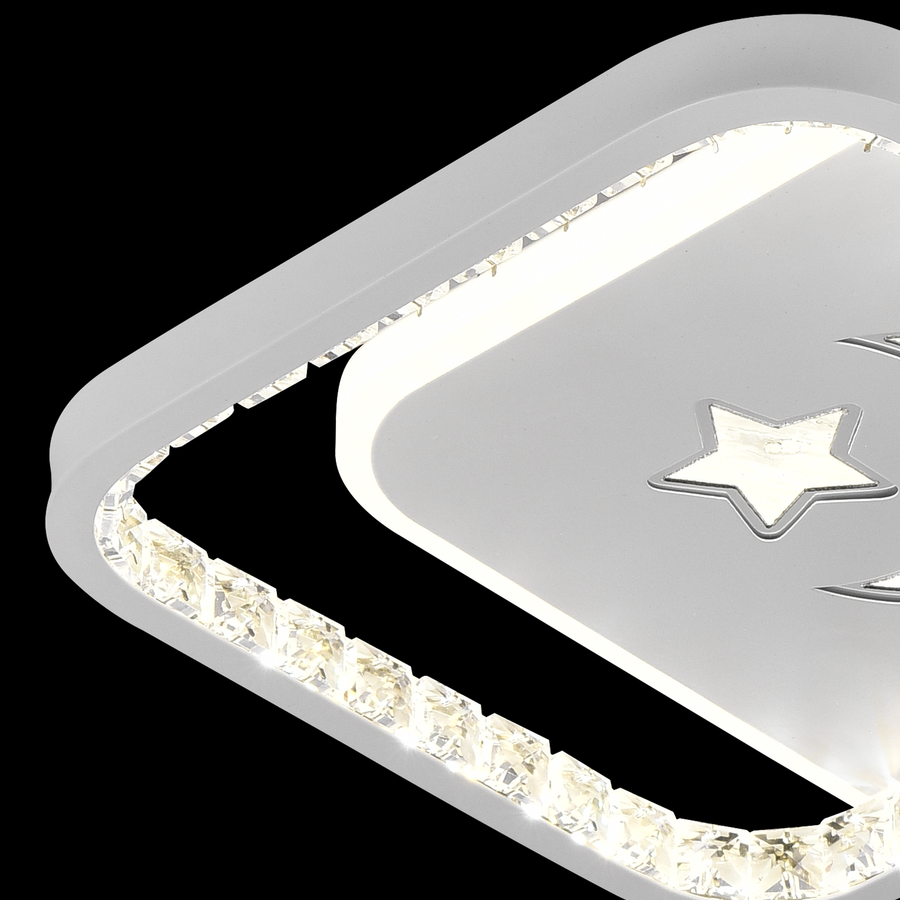 PERU LED luster 39W, 2 štvorcové, studené/teplé/neutrálne svetlo, čierny