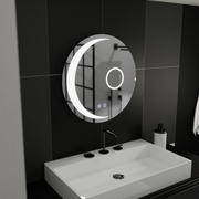 Round LED zrkadlo 70 cm dotykový systém Anello Deaktiving
