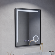 LED zrkadlové snímač Motionglow Francesca 80x60 cm studené svetlo/studené/neutrálne stlmiteľné systémy Zvyšovanie hodín Marcello Funghhi Zbierka